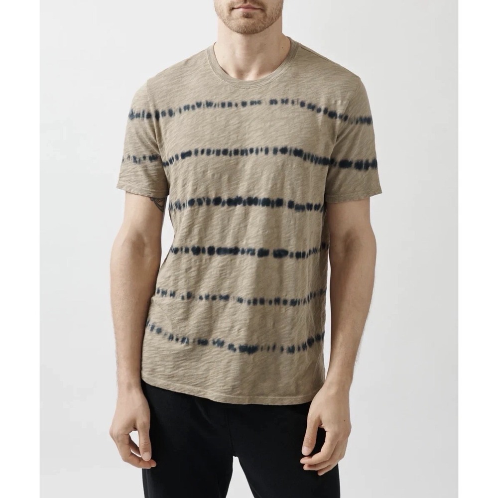 Anthony Thomas Melillo L32108 Harvest/Black Slub Jersey Crew Neck Tee Size L
